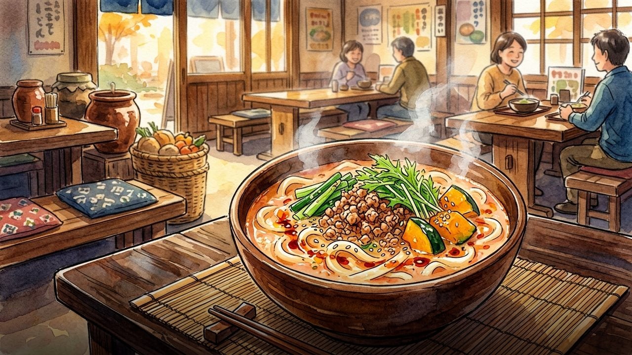 藤沢の豆乳たんたんほうとう、はじめての注文ガイド | 手打ちほうとうと発幸料理の店 元祖へっころ谷